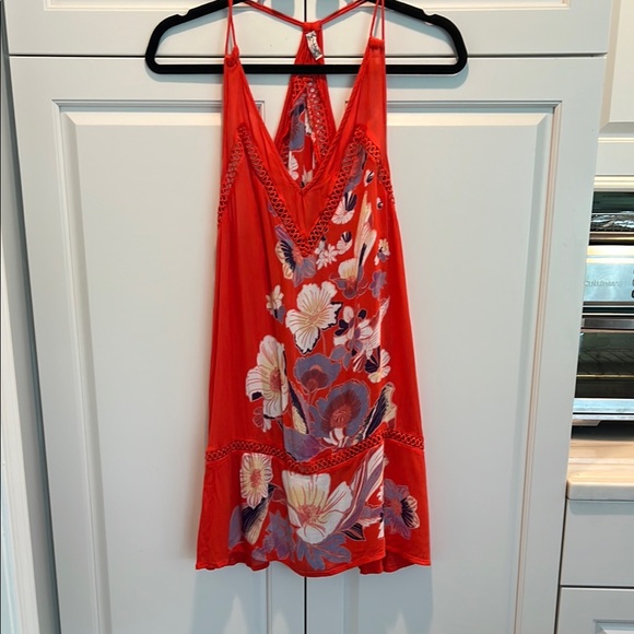 Free People Dresses & Skirts - Free People Floral Red Sleeveless Top